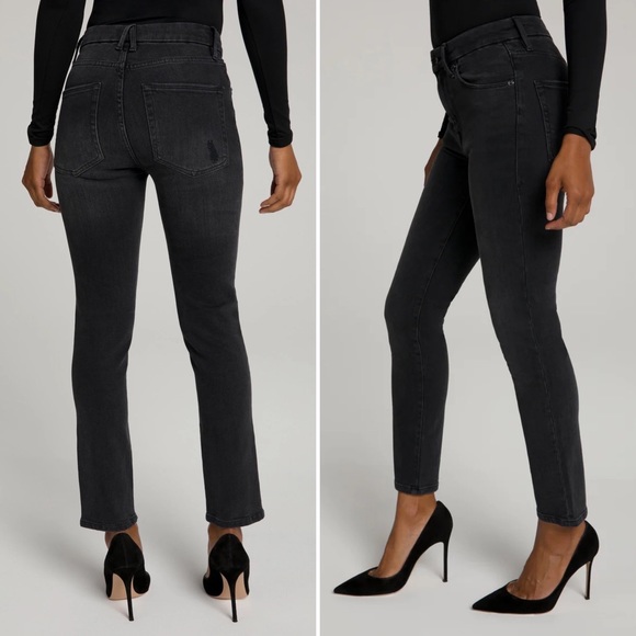 NWT Good American Jeans Good Classic in Black114 6/28 - Picture 2 of 14